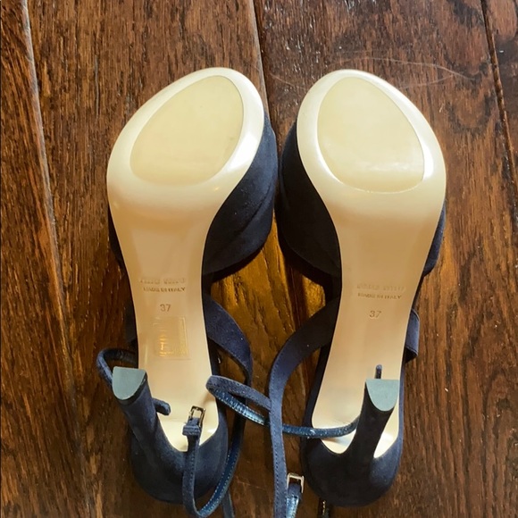 **NEVER WORN** Miu Miu navy suede sandals - Picture 4 of 7